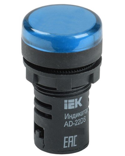 Лампа AD22DS (LED)матрица D22мм синий 230В (BLS10-ADDS-230-K07). Светосигнальный индикатор. IEK в Новосибирске