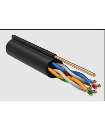 GENERICA U/UTP 5E 24AWG 4PR LDPE трос черный (BC3-C5E04-159-305-R-G). Кабель «витая пара» (LAN) для структурированных систем связи. IEK в Новосибирске