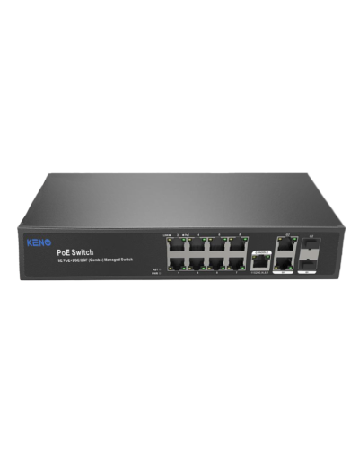 KN-SW802SFP/M2. Коммутатор с питанием по PoE. KENO в Новосибирске