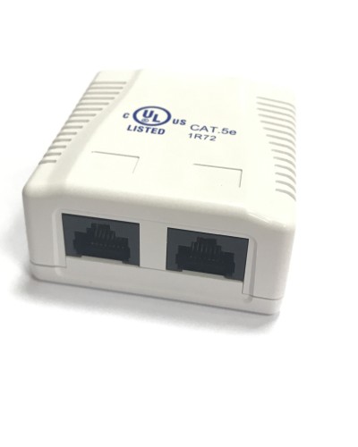 RJ-45-2 (8P8C) CAT5e, 2 выхода (LISTED) компьютерная розетка: Розетка компьютерная 2 выхода в Новосибирске