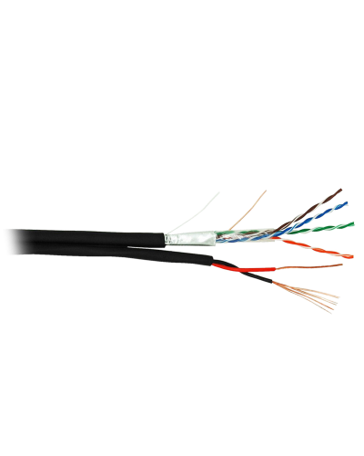 F/UTP 4pair, Cat5e, Out, PVC+PWR (EC-UF004-5E-PC075-PE-BK). Кабель «витая пара» (LAN) для структурированных систем связи. NETLAN в Новосибирске