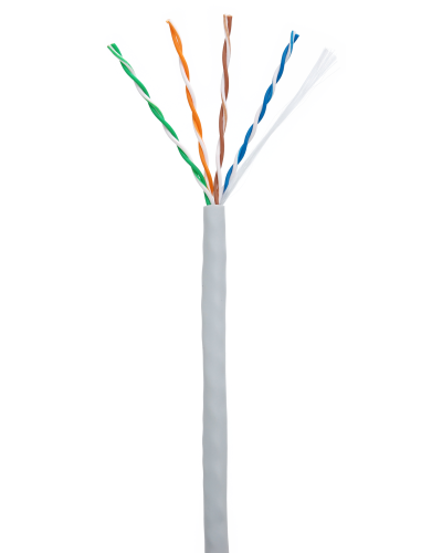 U/UTP 4pair, Cat5e, In, PVC (EC-UU004-5E-PVC-GY-1). Кабель «витая пара» (LAN) для структурированных систем связи. NETLAN в Новосибирске