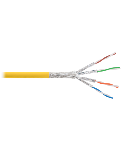 S/FTP, 4pair, Cat7a, Solid, In, LSZH (NKL 4375C-YL). Кабель «витая пара» (LAN) для структурированных систем связи. NIKOLAN в Новосибирске