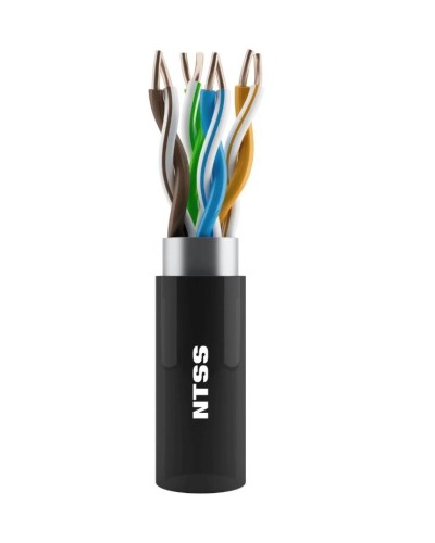 NTSS-OUT-UTP4-5Е-PE-BL кат.5E UTP 4 пары 24AWG PE внешний 305м черный. Кабель «витая пара» (LAN) для структурированных систем связи. NTSS в Новосибирске