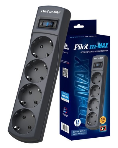 Pilot m-MAX 1.8м. Сетевой фильтр. Pilot в Новосибирске