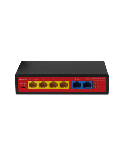 PND-04P-2M Lite (48W). Коммутатор неуправляемый 6-портовый с функцией PoE. Polyvision в Новосибирске