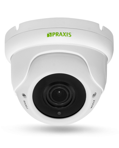 PP-7141IP 2.8-12 AUDIO. Видеокамера IP купольная. Praxis в Новосибирске