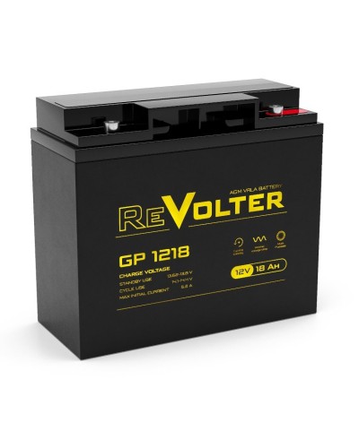 Revolter GP 1218. Аккумулятор автомобильный герметичный свинцово-кислотный. Revolter в Новосибирске