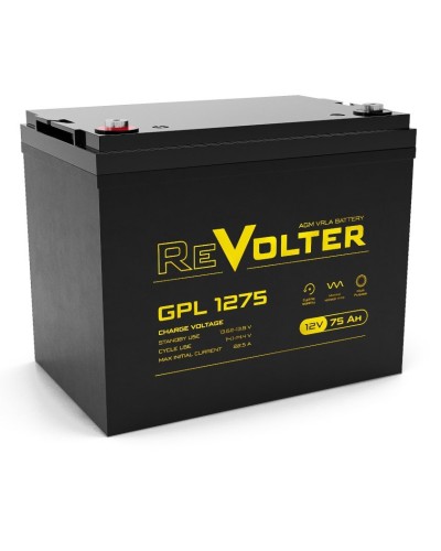 Revolter GPL 1275. Аккумулятор автомобильный герметичный свинцово-кислотный. Revolter в Новосибирске