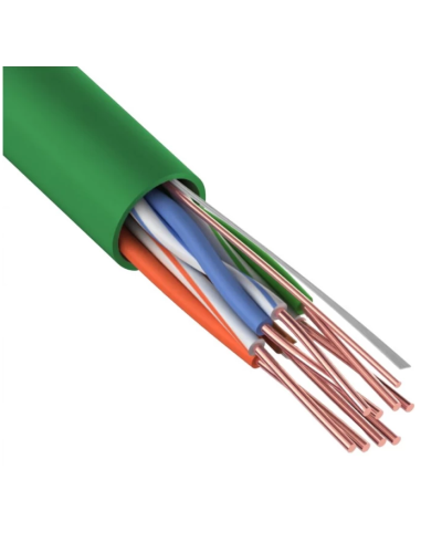 U/UTP, CAT 5e, нг(А)-LSLTx, 4х2х0,52мм, 24AWG, INDOOR, SOLID, зеленый, 305м REXANT (01-0061). Кабель «витая пара» (LAN) для структурированных систем связи. Rexant в Новосибирске