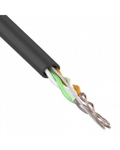 U/UTP, CAT 5e, PE, 2PR, 24AWG, OUTDOOR, SOLID, черный, 305м, REXANT (01-0025). Кабель «витая пара» (LAN) для структурированных систем связи. Rexant в Новосибирске