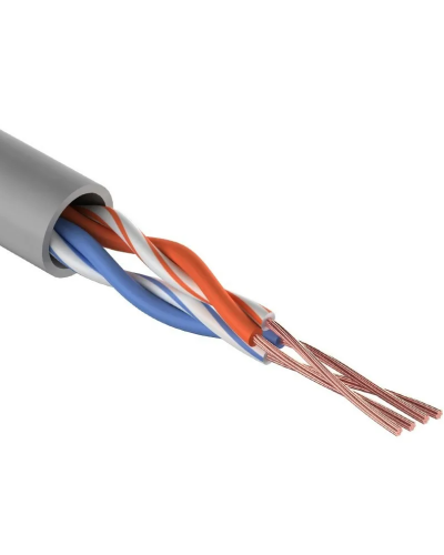 U/UTP, CAT 5e, PVC, 2PR, 24AWG, INDOOR, STRANDED, серый, 305м REXANT (01-0026). Кабель «витая пара» (LAN) для структурированных систем связи. Rexant в Новосибирске