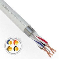 КПСВЭВнг(А)-LSLTx 2х2х0,75 REXANT (01-4876-1). Кабель для систем передачи данных пониженной пожароопасности c низким дымо- и газовыделением, с низкой токсичностью продуктов горения. Rexant