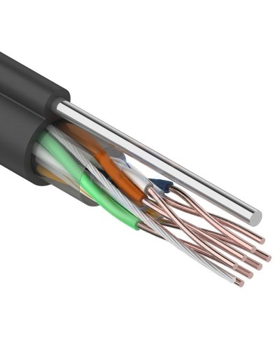 U/UTP 4PR 24AWG CAT5e 305м OUTDOOR+ТРОС*1 REXANT (01-0046). Кабель «витая пара» (LAN) для структурированных систем связи. Rexant в Новосибирске