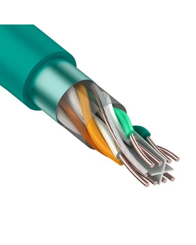 F/UTP, CAT 6, нг(А)-LSLTx, 4х2х0,575мм, 23AWG, INDOOR, SOLID, зеленый, 305м REXANT (01-0171). Кабель «витая пара» (LAN) для структурированных систем связи. Rexant в Новосибирске