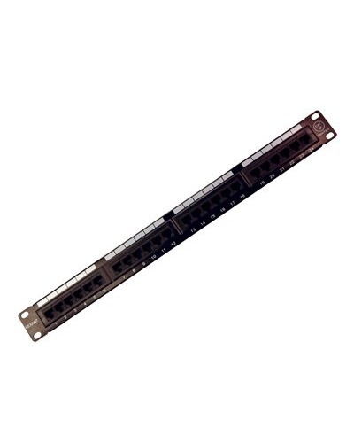 Коммутационная панель, 19", 1U, 24 порта RJ-45, категория 5e, UTP неэкранированная, черная Rexant (04-0021): Патч-панель 19" в Новосибирске