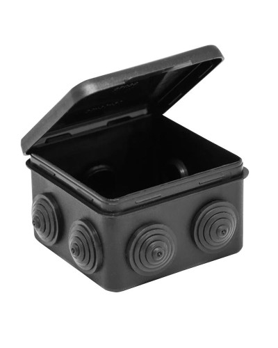 Коробка TYCO ОП 80х80х50мм откидная крышка УХЛ1 IP54 черный (67040МЧ). Коробка распределительная. RuVinil в Новосибирске