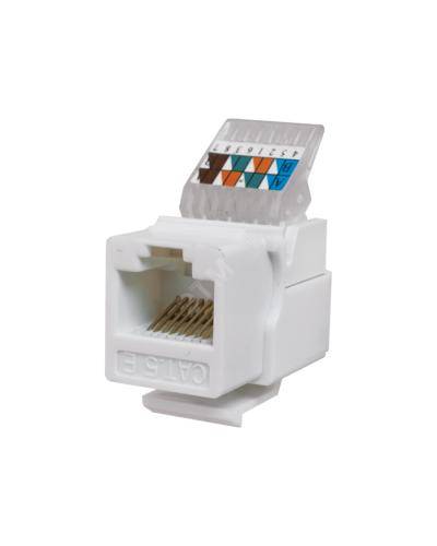 Модуль-вставка Keystone Кат5е, без.инстр.зад, белый UTP (10-0312): Вставка Keystone Jack RJ-45 в Новосибирске