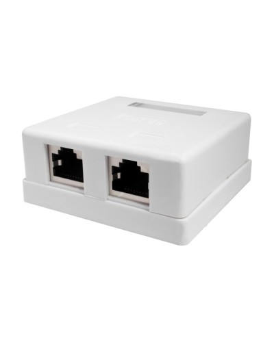Розетка настенная RJ-45, 8P8C, Cat.5e, 2 порта, FTP (10-0308). Компьютерная розетка. SUPRLAN в Новосибирске