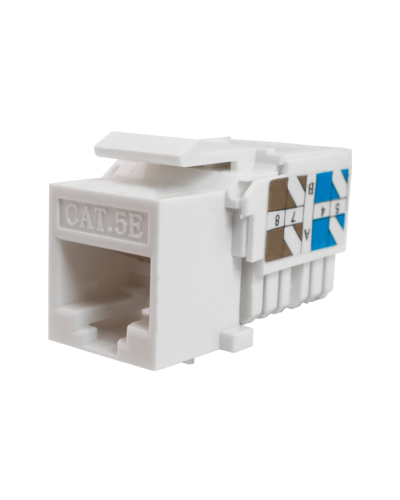 Модуль-вставка Keystone Кат5е, инстр.зад, белый UTP (10-0313): Вставка Keystone Jack RJ-45 в Новосибирске