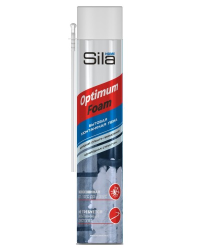 Пена монтажная SILA HOME OPTIMUM FOAM, всесезонная, 750 мл. Пена монтажная. Sila в Новосибирске