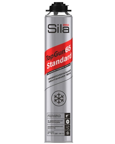 Пена монтажная Sila Pro TopGun 65 STANDARD winter, 850 мл. Пена монтажная профессиональная. Sila в Новосибирске