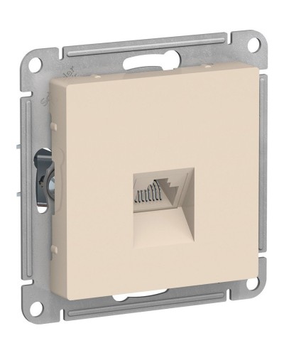 AtlasDesign розетка RJ45, кат. 5Е, 1-местная, скрытой установки, механизм, бежевый (ATN000283). Розетка компьютерная. Systeme Electric в Новосибирске