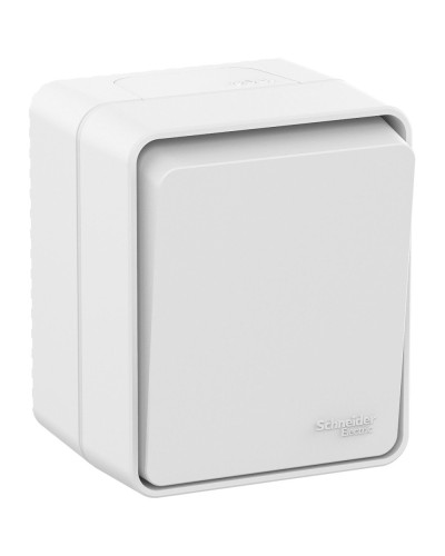 AtlasDesign PROFI54 выключатель 1-клавишный, открытой установки, белый (ATN540111). Выключатель. Systeme Electric в Новосибирске