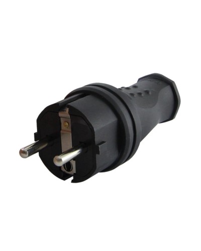 Вилка прямая 2Р+РЕ 16А 250В IP44 (SQ0612-0031). Вилка прямая каучук. TDM ЕLECTRIC в Новосибирске