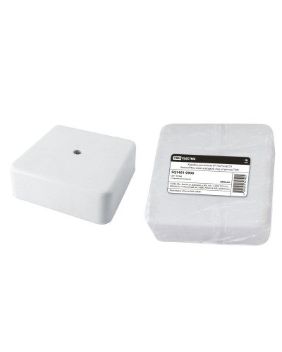 Коробка КР 75х75х28 ОП белая, IP40, с клеммной колодкой (SQ1401-0906). Распаячная коробка. TDM ЕLECTRIC в Новосибирске