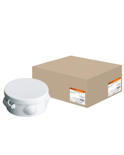 Коробка ОП D85х40мм, крышка, IP54, 4вх. (SQ1401-0502). Распаячная коробка. TDM ЕLECTRIC в Новосибирске