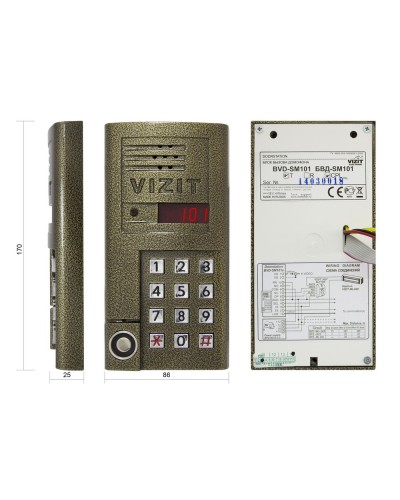 БВД-SM101TCPL. Вызывная панель цветная. VIZIT в Новосибирске