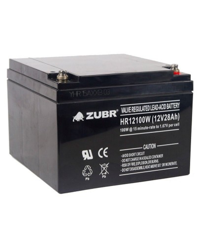ZUBR HR 12100W (12V, 28Ah). Аккумулятор герметичный свинцово-кислотный. ZUBR в Новосибирске