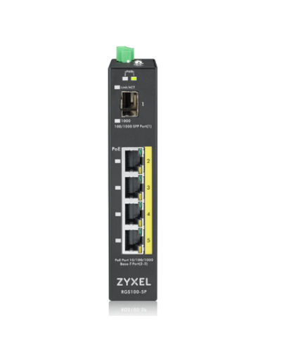 RGS100-5P-ZZ0101F. Промышленный PoE+ коммутатор. ZYXEL в Новосибирске