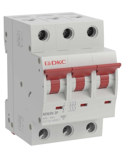 YON max MD63N 3P 20А 6кА C (MD63N-3PC20). Автоматический выключатель. ДКС в Новосибирске