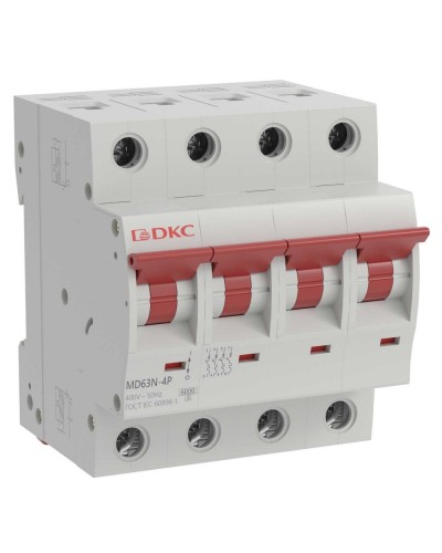 YON max MD63N 4P 6А 6кА C (MD63N-4PC6). Автоматический выключатель. ДКС в Новосибирске