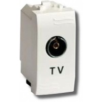 Розетка TV проходная Brava 1 модуль слоновая кость (75581S): Розетка TV