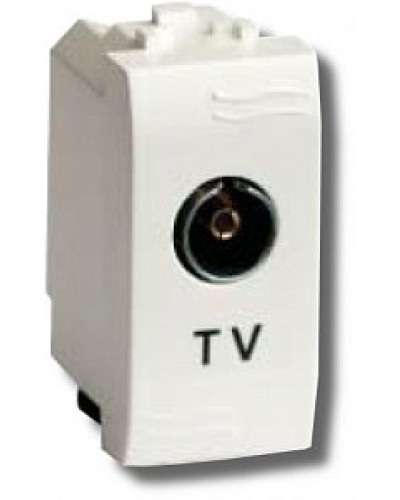 Розетка TV проходная Brava 1 модуль слоновая кость (75581S): Розетка TV в Новосибирске