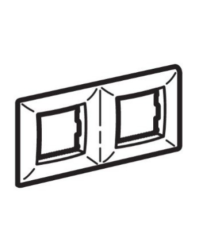 Рамка на 2+2 модуля (двухместная), слоновая кость (75012O): Рамка двухместная, Brava в Новосибирске
