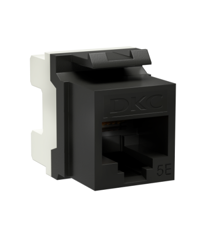Модуль Keystone RJ45 CAT5E, 180 градусов, черный (RNK5EU180BK): Модуль неэкранированный в Новосибирске