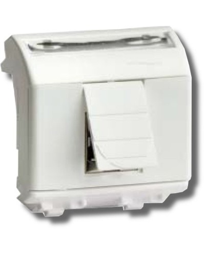 Розетка RJ-45 Brava 2 модуля белая (76450B): Розетка компьютерная с двумя разъёмами в Новосибирске