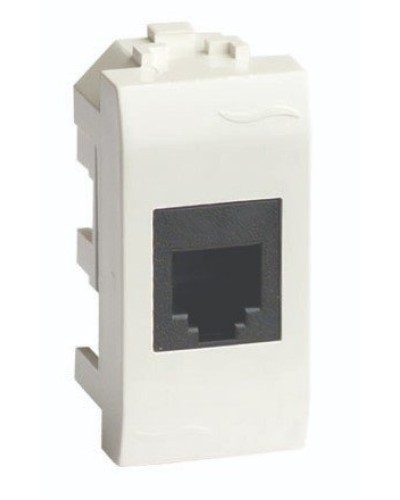 Розетка RJ-45 Brava 1 модуль слоновая кость (75654S): Розетка компьютерная с одним разъёмом в Новосибирске