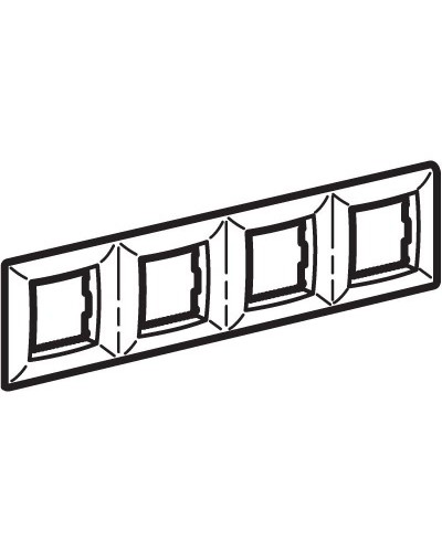 Рамка на 2+2+2+2 модуля (четырехместная), белая (75014W): Рамка четырехместная, Brava в Новосибирске