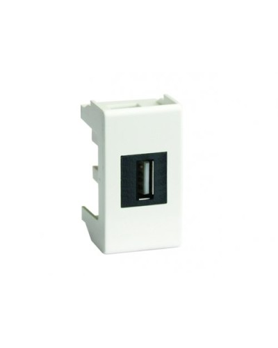 Розетка USB 2.0 Brava 1 модуль слоновая кость (75200S): Розетка USB в Новосибирске