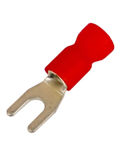 Наконечник вилочный НВИ 0,25-1,5 М6 (D6,4мм) (100 шт) (2A16P-EE-PVC). Наконечник вилочный с изолированным фланцем ПВХ. ДКС в Новосибирске