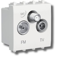 Розетка TV-FM-SAT Avanti 1 модуль белое облако (4400532): Розетка TV-FM-SAT