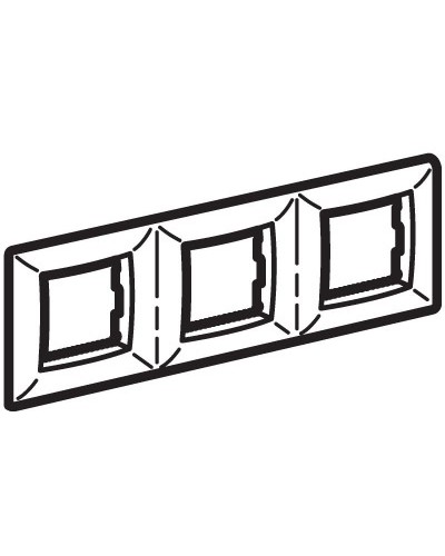 Рамка на 2+2+2 модуля (трехместная), белая (75013W): Рамка трехместная, Brava в Новосибирске