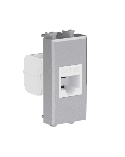 Розетка RJ-45, кат.5E, Avanti, 1 модуль, закаленная сталь (4404661): Розетка компьютерная модульная в Новосибирске