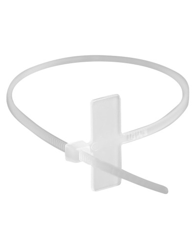 Хомут 2,5x110 белый (100шт) (252110SR-M): Хомут маркировочный, горизонтальная табличка под замком 20x9 в Новосибирске