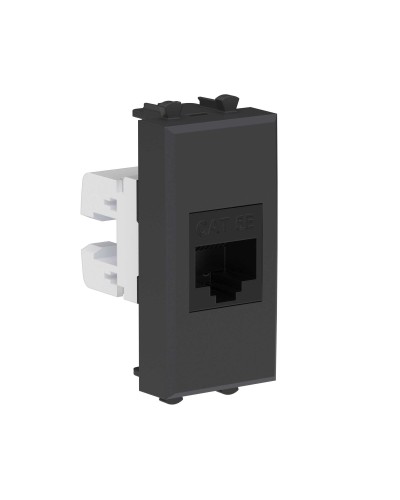 Розетка RJ-45, кат.5E, Avanti, 1 модуль, черный матовый (4412661): Розетка компьютерная модульная в Новосибирске